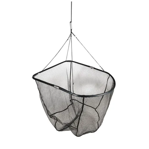 Jenzi Spundwandkescher eckig und klappbar 80 cm - Kescher & Netze, gummiertes Netz für einfaches Fangen und schonendes Handling, ideal für Süßwasserangeln und vielseitig einsetzbar.