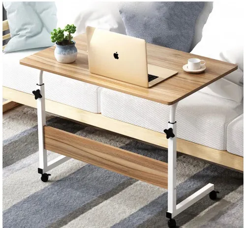 Laptoptisch Höhenverstellbarer Tisch mit Rollen – 80×40 cm – für Bett & Sofa