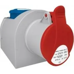 CEE-Kombi Wanddose 16A IP44 400V 6h 5polig vorverdrahtet mit Klappdeckel Wandverteiler