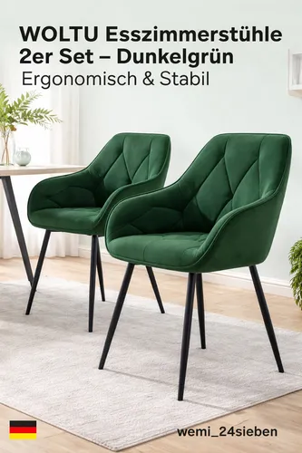 Küchen- und Esszimmerstühle Grün von WOLTU