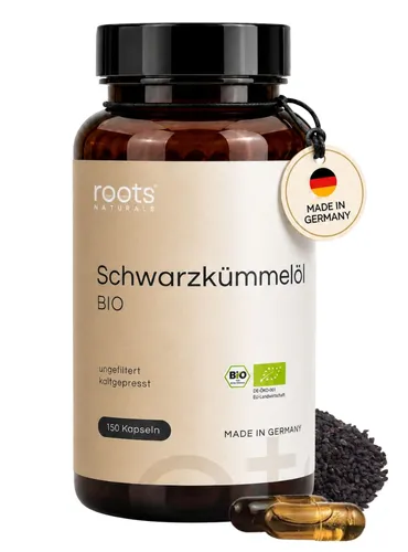 roots Naturals® BIO Schwarzkümmelöl - 150 Kapseln