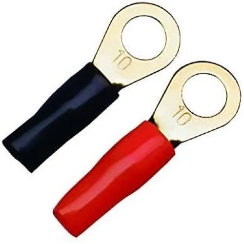 10mm² Sinuslive RKS-10 Ringkabelschuhe mit 8mm Loch M8 vergoldet 8 Stück