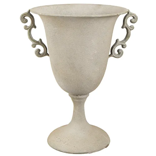Vintage Metall Pokal Grau - Deko-Pokal mit Henkeln - Sonstige Dekoration mit Antik-Optik, perfekt für stilvolle Akzente in jedem Raum.