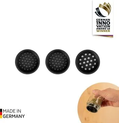 Silwy Streueinsatz für 125 oder 192 ml Feinkost Magnetgläser, schwarz