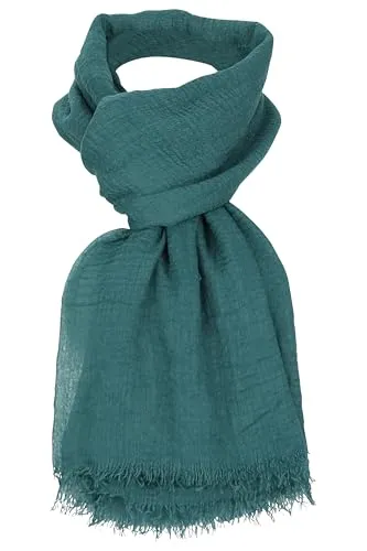 malito - Damen Modeschal aus Viskose - leichter Schal Unifarben - dünnes Halstuch - weich & atmungsaktiv S604 - (Waldgrün)