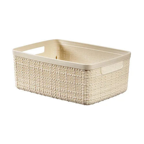 Aufbewahrungskorb Curver Behälter Organizer Niedrig Kunststoff Creme 27x20x11 cm