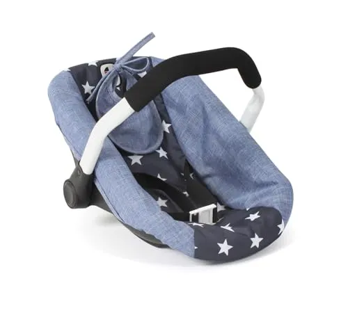 Bayer Chic 2000 Puppen Autositz Sternchen navy - Kleidung & Accessoires, sicherer Puppenautositz mit attraktivem Sternchen-Design für fantasievolles Spielen unterwegs.