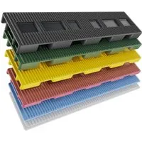 Bauheld Abstandshalter Unterlegplatten Kunstsstoff Set 100 x 20 mm 1-6 mm 100 Stück