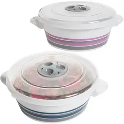 2er Set Kunststoff Mikrowellengeschirr mit Deckel 1L von SUSTANIA