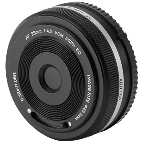 Viltrox AF 28mm f4.5 FE für Sony E-Mount - Objektiv mit ultrakompakter Bauweise, ideal für unterwegs. Genießen Sie herausragende optische Leistung und Flexibilität für kreative Fotografie.