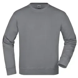 James & Nicholson Sweatshirt Round JN840 - Carbon L - Arbeits- & Schutzkleidung: Bequemes Rundhals-Sweatshirt in vielen Farben und Größen von XS bis 6XL, ideal für Alltag und Freizeit. Pflegeleicht und langlebig, waschbar bis 60°C.
