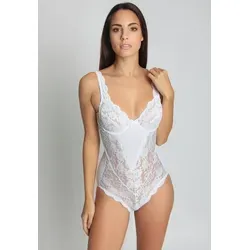 Sassa Body Classic Lace Spitze in Kombination mit angenehmer Microfaser, feminin weiß 75