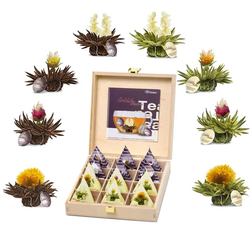 Creano Teelini Teeblumen Geschenkset in schwarz von CREARTEC