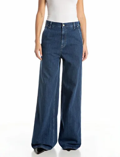 Replay Weite Jeans in Baumwollqualität blau 30 - Jeans in atmungsaktiver Baumwollqualität, ideal für lässige Outfits. Weite Passform mit hohem Bund und praktischen Taschen.