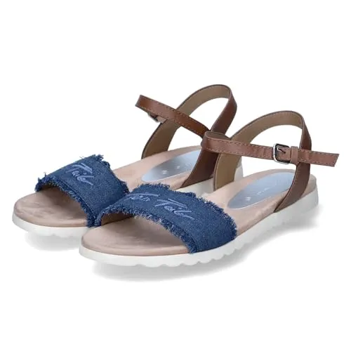 Tom Tailor Damen Sandale 5390490019 in Sky, 40 EU - Wanderschuhe, modisch und bequem für lange Ausflüge und den perfekten Sommerlook.