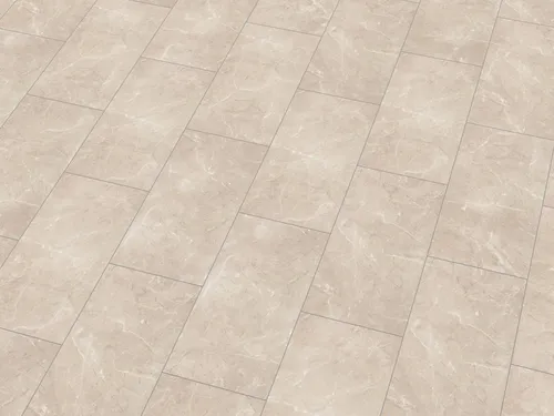 Glanzlaminat Falquon Stone 2.0 D2911 Botticino Classico Light - Hochwertiges Klicklaminat für stilvolle Böden. Mit 8 mm Stärke, pflegeleicht und ideal für Fußbodenheizung. Verleihen Sie jedem Raum ein elegantes Ambiente.