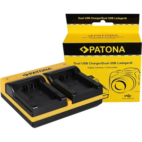 Patona Dual Ladegerät f. Leica Panasonic DMW-BMB9 V-Lux V-Lux 2 VLux 2 II Panasonic inkl. Micro-USB (Kamera Akku Ladegerät) (33388061)
