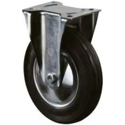 Bockrolle B55 D.100mm Trgf.70kg Vollgummireifen schwarz Platte 104x80mm