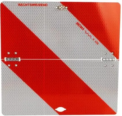 Menbaa Park-Warntafel vorne links, horizontal klappbar