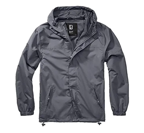 Brandit Summer Frontzip Windbreaker in Anthrazit, Größe L