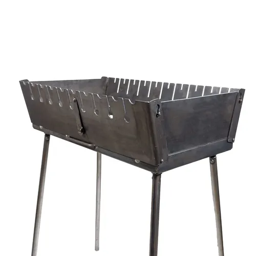 GOROCH Mangal Grill Schaschlik Holzkohlegrill – Faltbarer BBQ Koffer-Grill - Holzpelletgrills – Kompakt und tragbar, ideal für Camping und Picknick mit robustem Design aus 2 mm Stahl für extra Langlebigkeit.