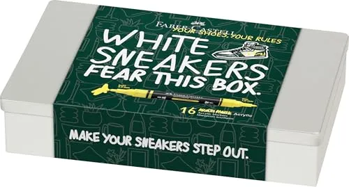 Faber-Castell 186016 - Multimark Acrylic Marker Set, 16 wasserfeste Acrylstifte mit Doppelspitze - Vielseitiges Acrylmarker Set mit 16 Stiften für kreative Projekte auf verschiedenen Oberflächen. Mit schnelltrocknender, wasserbasierter Tinte und austauschbaren Spitzen für präzise Details und flächiges Arbeiten.