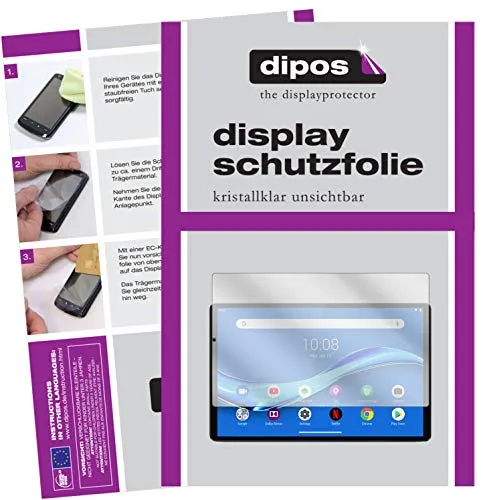 dipos I 2X Schutzfolie klar kompatibel mit Lenovo Tab M10 FHD Plus Folie Displayschutzfolie