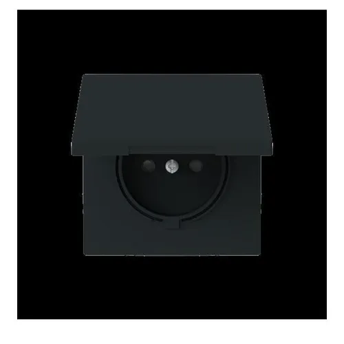 Busch-Jaeger Steckdose mit Erdungsstift 20-1 MUCBK-45M in schwarz von Busch-Jaeger Steckdose Steckdosen Abdeckung