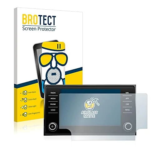 BROTECT Entspiegelungs Schutzglas für Skoda Karoq Amunds Sportline 2021 Infotainment System Schutzfolie Panzer Folie Glas Matt [Kratzfest 9H]