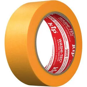 KIP Kreppband 3808, Washi-Tec Goldkrepp Premium, 36mm x 50m, für Innen und Außen