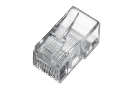 DIGITUS DN-MO-8-8-SR – Cat 5e Crimpstecker – 100 Stück – RJ45 Netzwerkstecker Ungeschirmt – Für Cat5e Netzwerkkabel, Verlegekabel & Ethernet LAN Kabel – 1GBase-T – 8P8C – AWG 27/7 bis AWG 24/7