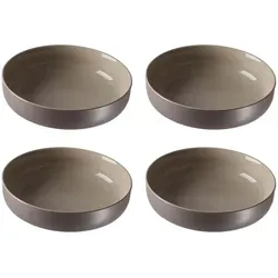 Ritzenhoff & Breker JASPER Schale 4er Set - Taupe, Ø 19 cm - Schalen & Schüsseln: 4er Set JASPER Schalen in Taupe, spülmaschinengeeignet und mit einzigartiger Mattglasur für einen modernen Look.