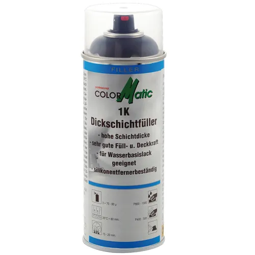 Motip Füller 1K Dickschichtfüller schwarz 400 ml 385575 von COLORMATIC