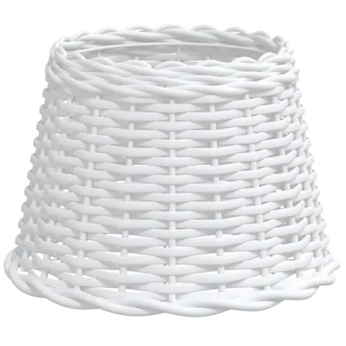vidaXL Lampenschirm Weiß Ø30x20 cm aus Korbweide - Stylischer Lampenschirm aus robustem Weidengeflecht, ideal für Decken- und Tischleuchten. Perfekt für jeden Raum und ein echter Blickfang!