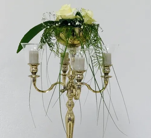Blumenschale für Blumenschmuck im Kerzenleuchter ohne Kerzenständer Hochzeit