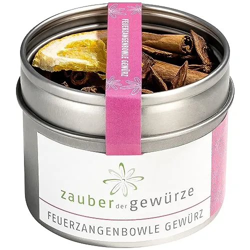 Zauber der Gewürze Feuerzangenbowle Gewürz, Gewürzmischung für Feuerzangenbowle, Glühwein und Punsch, Spitzenqualität in wiederverschließbarer Aroma-Dose, 35 g