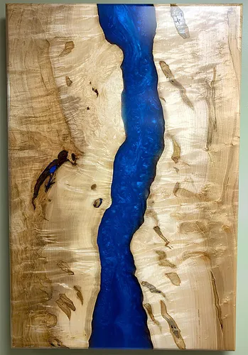 Esstisch River Table Massiv 220x100 cm – Modern & Einzigartig - Küchen- & Esszimmertisch aus hochwertigem Holz mit Epoxidharz. Einzigartiges Design für bis zu 10 Personen. Ideal für stilvolle Esszimmer.
