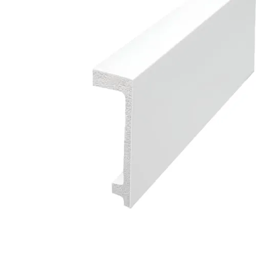 Inspirum Gardinenblende MK-12, 120x34x1000 mm - Zier- & Stuckleisten aus hochwertigem, wasserfestem Polyurethan für eine elegante Verkleidung von Vorhangschienen und perfekte indirekte LED-Beleuchtung.