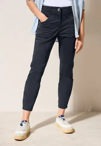 Cecil Slim Fit Hose - Dunkelblau W32/L26 - Stoffhosen mit Regular Waist und schmalem Bein, ideal für modische Outfits und Komfort im Alltag.