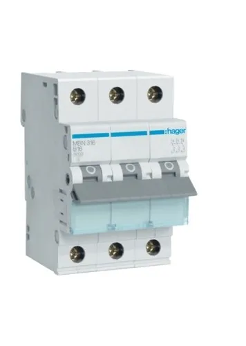 Hager LS Sicherungsautomat MBN/MCN - 3-polig, wählbar - Zuverlässiger 3-poliger Sicherungsautomat für den sicheren Schutz Ihrer elektrischen Leitungen. Ideal für den professionellen Einsatz in verschiedenen Anwendungen.
