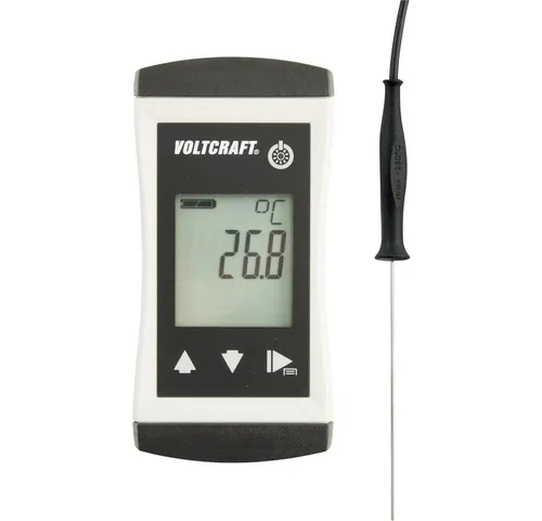 VOLTCRAFT Außentemperaturanzeige PTM-130 - Anzeigeinstrumente mit IP65 Schutz, ergonomischem Design und beleuchtetem Display für präzise Temperaturmessungen bis 250 °C.