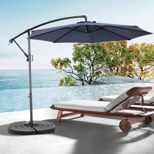 LVHOM Ampelschirm 2,95m x 2,95m mit Kurbel – wasserabweisend und UV50+ - Robuster Ampelschirm für Garten und Terrasse mit 2,95m Durchmesser. Der Kurbelmechanismus ermöglicht eine einfache Bedienung, während das wasserabweisende Polyesterdach effektiven UV-Schutz bietet.