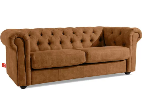 KONSIMO® Chesterfield-Sofa GRAVO 3-Sitzer Sofa, Einzelsofa, hergestellt in der EU, handgefertigte Steppung, elegante Armlehnen, Sitzkissen