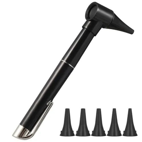 Otoskop Set für Medizinische Diagnostik - Otoskop mit 3-facher Vergrößerung und einstellbarem LED-Licht, ideal für Ohren-, Nasen- und Kehlenuntersuchungen. Inklusive 5 Aufsätzen für verschiedene Altersgruppen, perfekt für Ärzte und den Heimgebrauch.