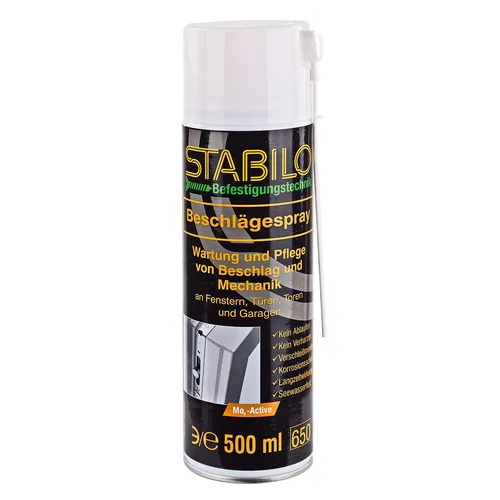 STABILO Befestigungstechnik Stabilo Beschlägespray 500ml Wartungs- und Pflegemittel für Fenster, Türen und Tore 773290