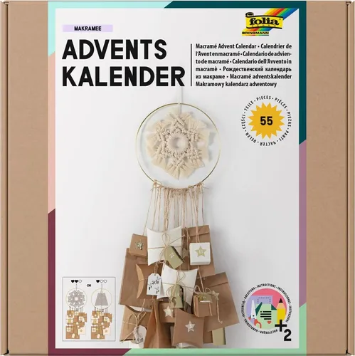 folia Adventskalender-Set MAKRAMEE 55-teilig