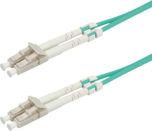 Roline 21.15.8821 Glasfaser LWL Anschlusskabel 1.00m Türkis [1x LC-Stecker - 1x LC-Stecker] 50/125 µ Multimode OM3