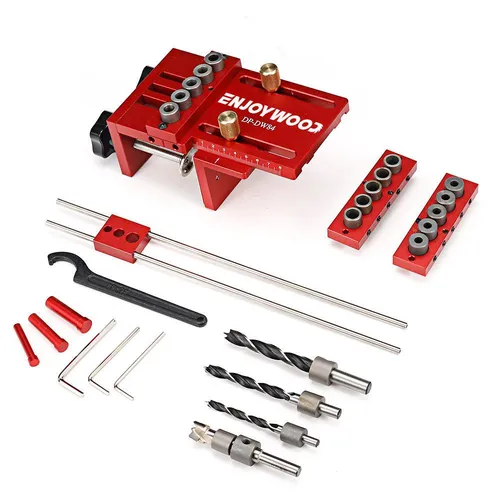 Drillpro Pocket Hole Jig Kit - Sonstige Werkzeuge, präzise selbstzentrierende Vorrichtung für starke Verbindungen und einfache Handhabung bei Holzbearbeitungsprojekten.