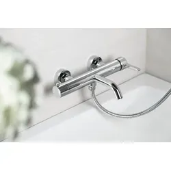 ICONIC Badewannenarmatur in Chrom – Zeitloses Design - Armaturen für Bad und Dusche, beständig aus Messing mit ästhetischem Chrom-Finish, ideal für moderne Badezimmer.