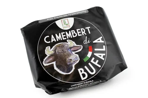 Camembert di Bufala 60% - 250g - Italienischer Weichkäse aus Büffelmilch, mild im Geschmack und cremig, perfekt für Käseplatten oder als Delikatesse.